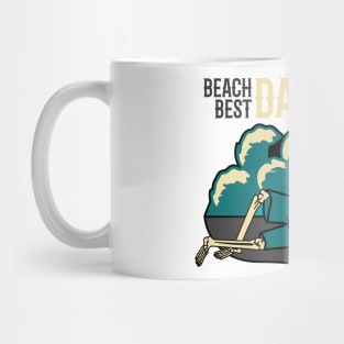 Skeleton on a vacation aloha Hawaiian outfit Mug